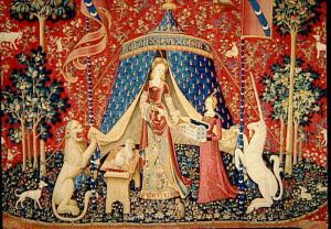 Lady and the Unicorn'my only desire'Late 15thC, wool and silk