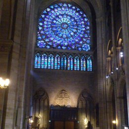 Notre Dame, interior, rose window